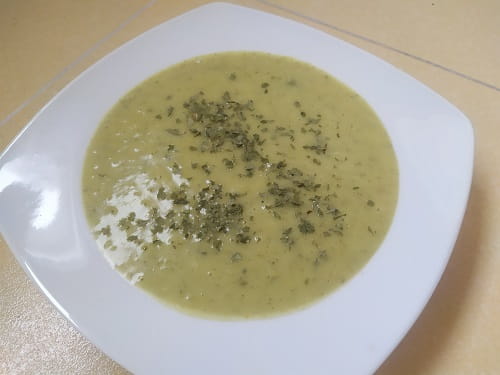 crema de calabacín en olla express