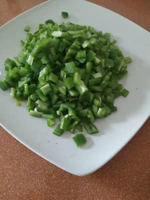 pimiento lentejas con verduras