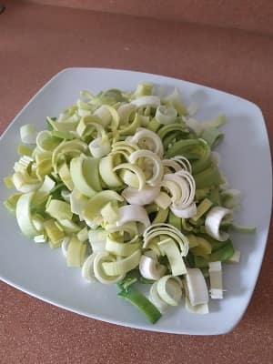 puerro lentejas con verduras