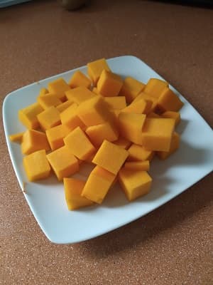 calabaza para alubias blancas con calabaza en olla express